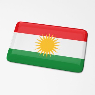3D Flaggenaufkleber Kurdistan - 1