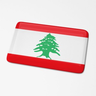 3D Flaggenaufkleber Libanon - 1