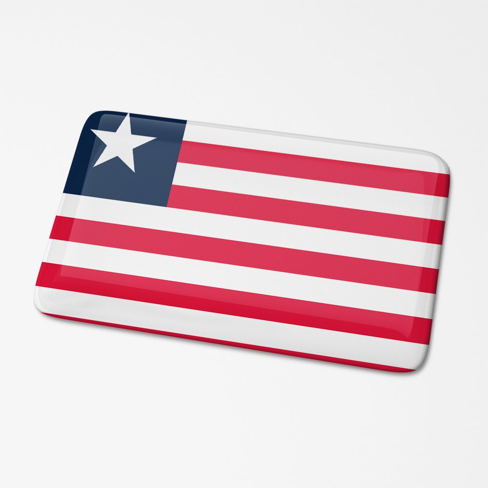 3D Flaggenaufkleber Liberia - 1