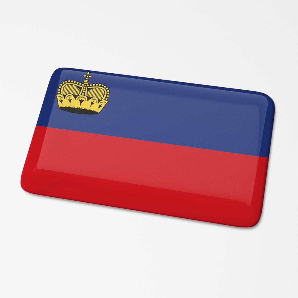 3D Flaggenaufkleber Liechtenstein - 1