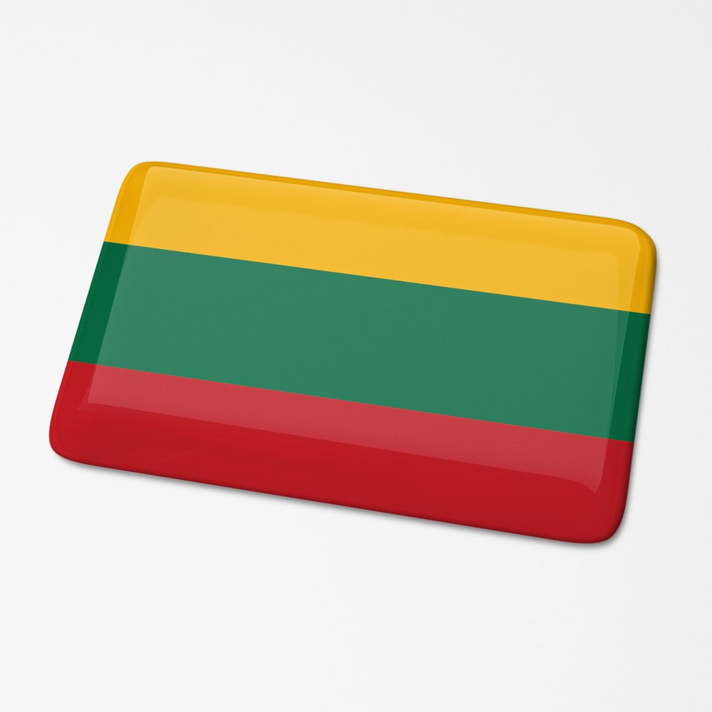 3D Flaggenaufkleber Litauen - 1