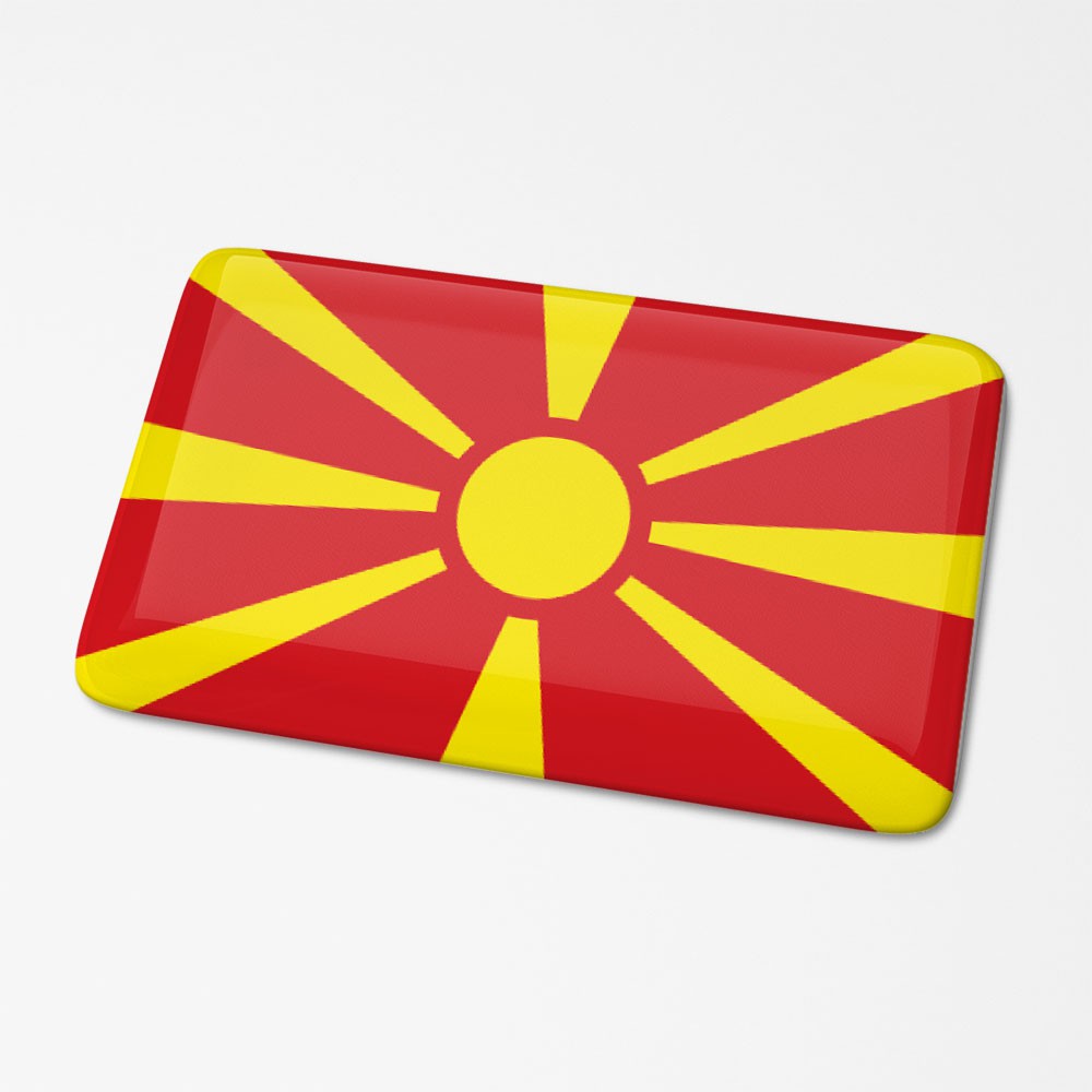 3D Flaggenaufkleber Mazedonien - 1