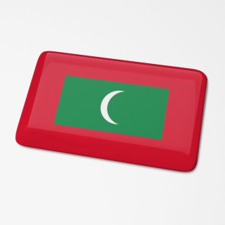 3D Flaggenaufkleber Malediven - 1