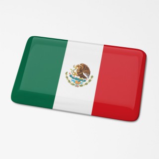 3D Vlagsticker Mexico - 1