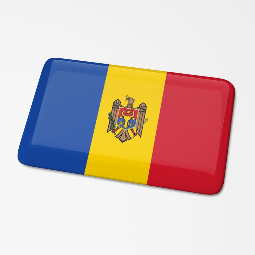 3D Vlagsticker Moldavië - 1