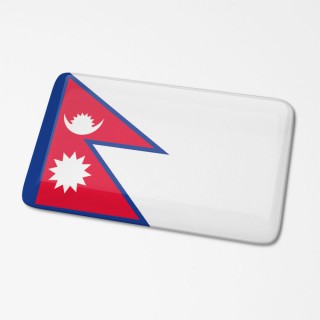 3D Vlagsticker Nepal - 1