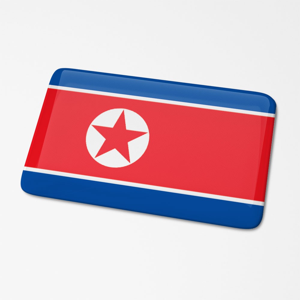 3D Vlagsticker Noord-Korea - 1