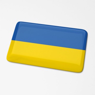 3D Vlagsticker Oekraïne / Ukraine - 1