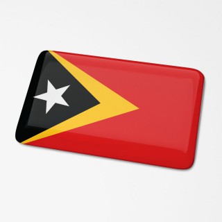 3D Vlagsticker Oost-Timor - 1