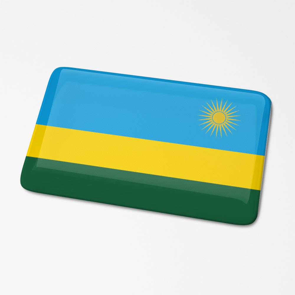 3D Vlagsticker Rwanda - 1