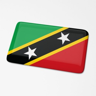 3D Vlagsticker Saint-Kitts-and-Nevis - 1