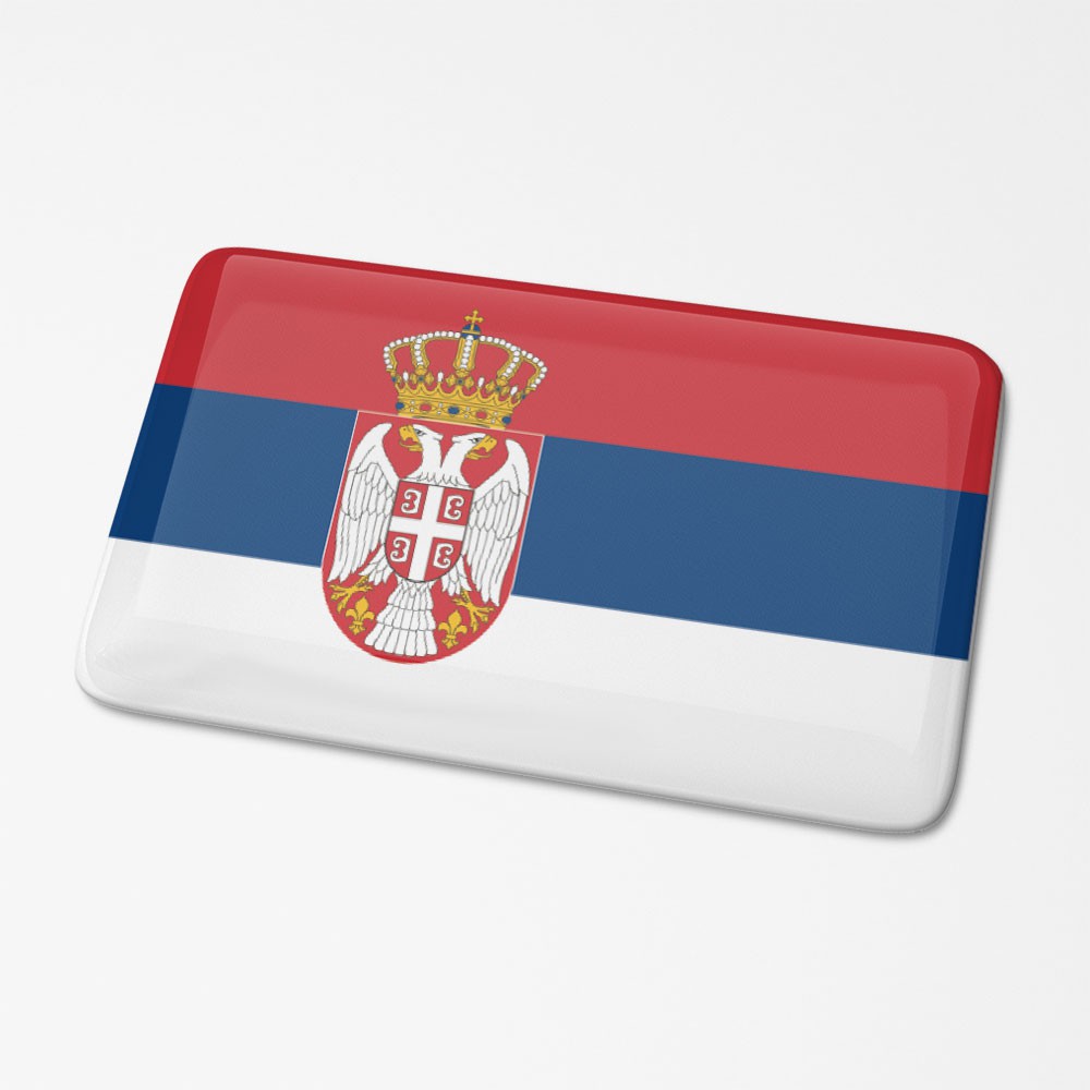 3D Vlagsticker Servië - 1