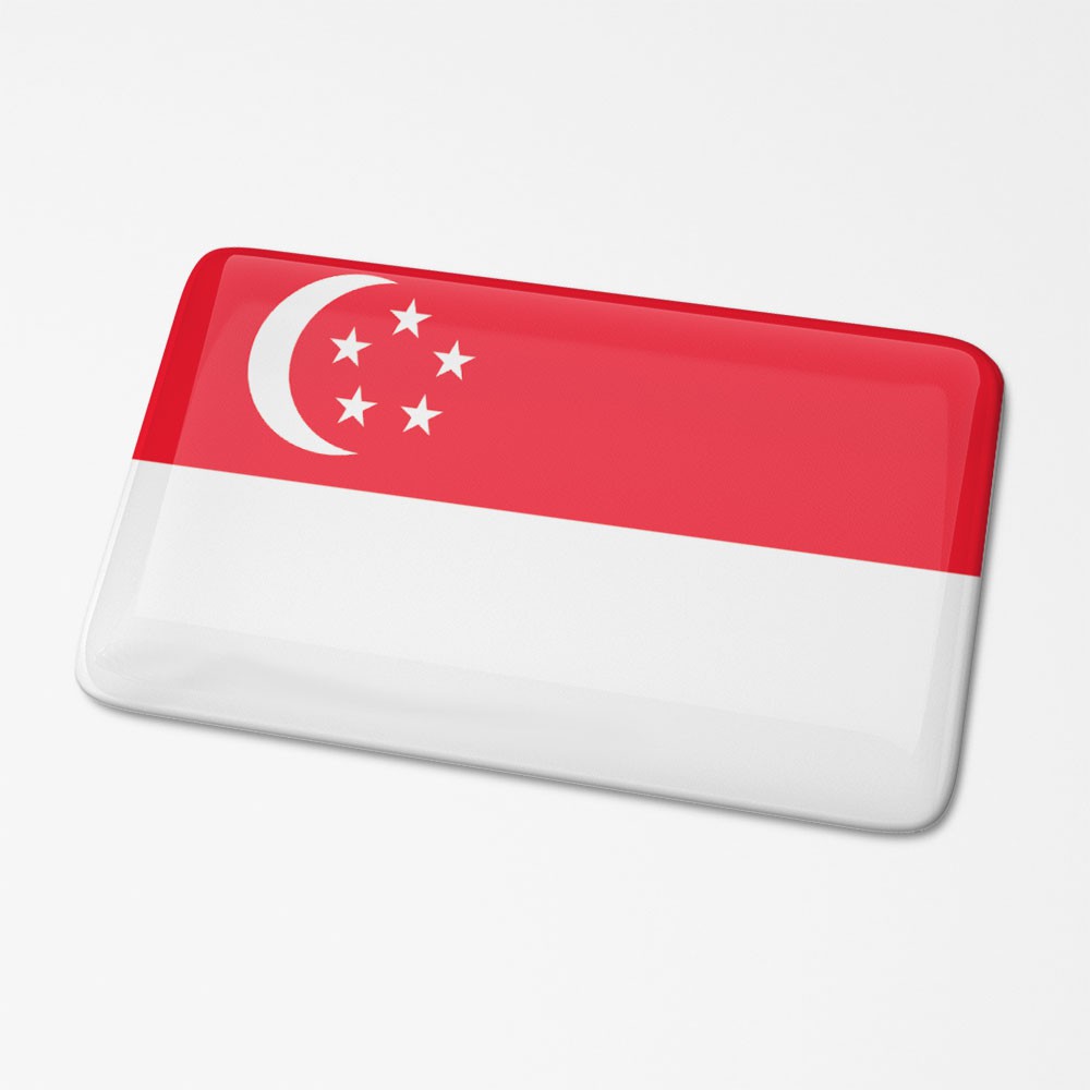 3D Vlagsticker Singapore - 1