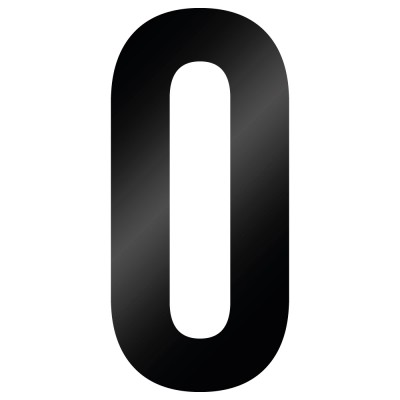 Cijfer Sticker Bebas Neue 0 - 1