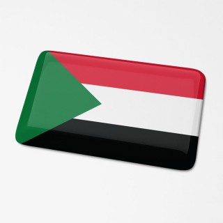 3D Vlagsticker Sudan - 1