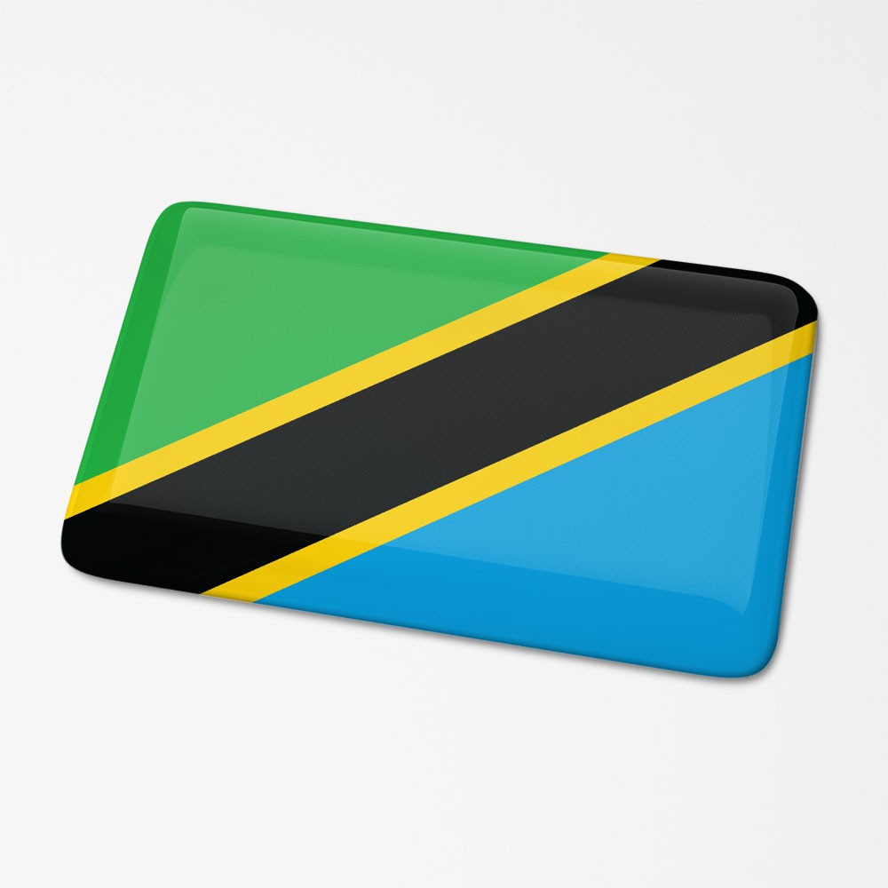 3D Vlagsticker Tanzania - 1