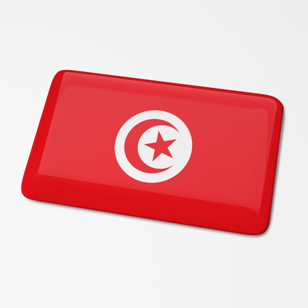 3D Vlagsticker Tunesië - 1
