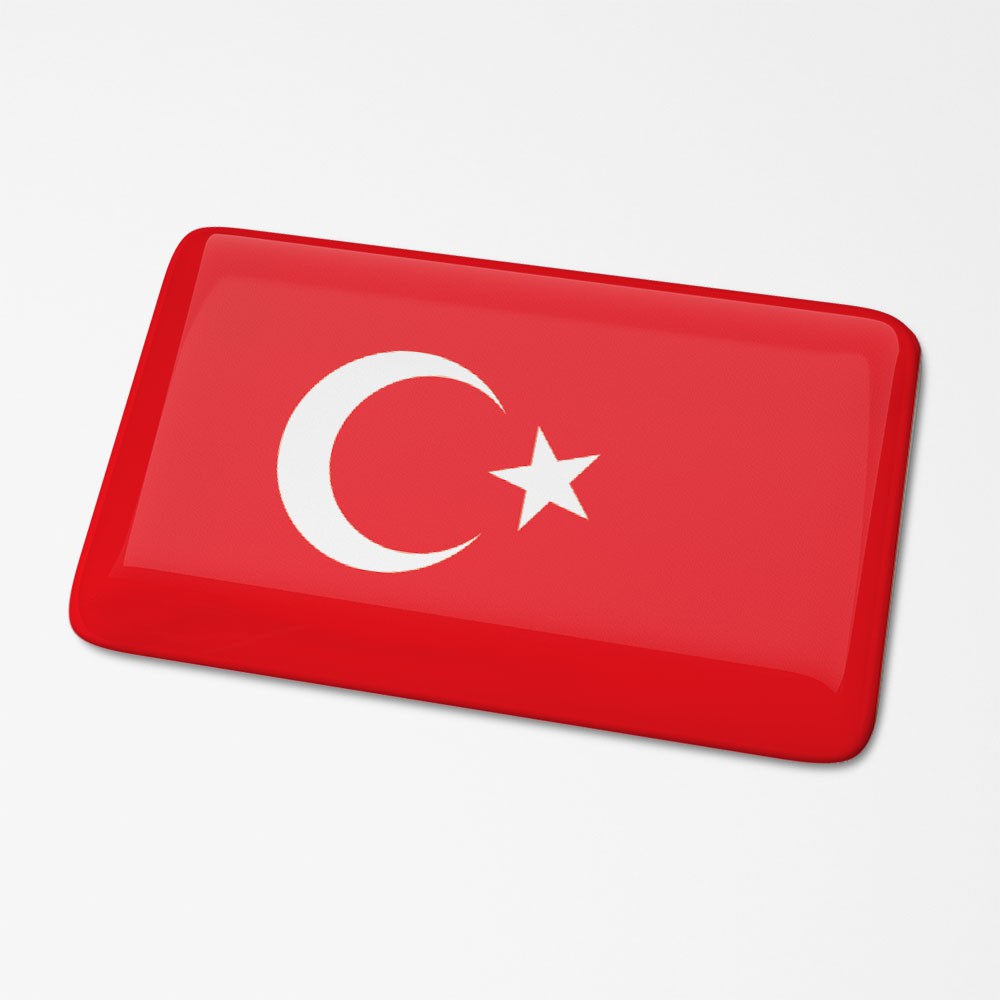3D Vlagsticker Turkije - 1