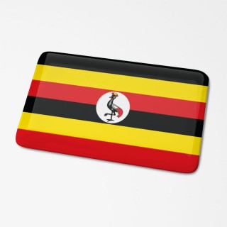 3D Vlagsticker Uganda - 1