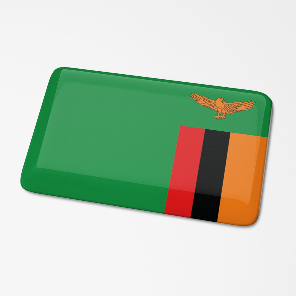 3D Vlagsticker Zambia - 1