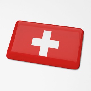 3D Vlagsticker Zwitserland - 1