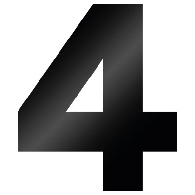 Cijfer Sticker Big John 4 - 1