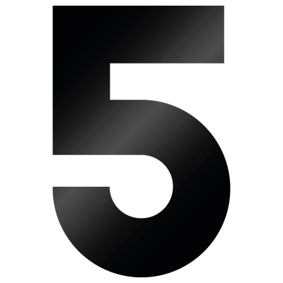 Cijfer Sticker Big John 5 - 1