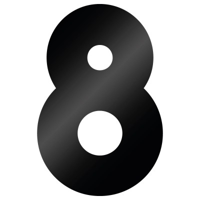 Cijfer Sticker Big John 8 - 1