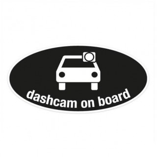 Dashcam on board ovaal sticker - 1