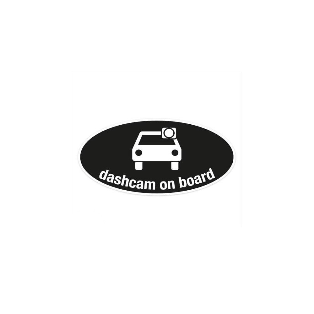 Dashcam on board ovaal sticker - 1