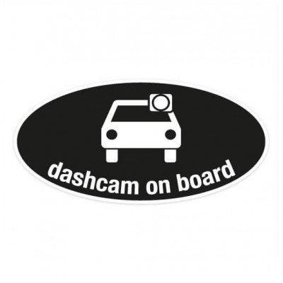 Dashcam on board ovaal sticker - 1
