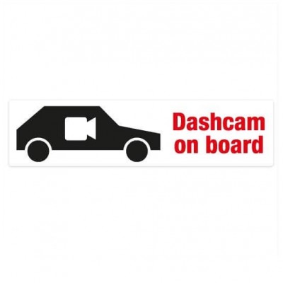 Dashcam on board bumper sticker - 1 Dashcam on board bumper sticker - 1