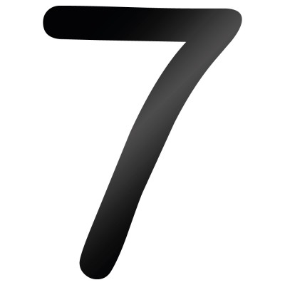 Cijfer Sticker Comic Sans 7 - 1 Cijfer Sticker Comic Sans 7 - 1