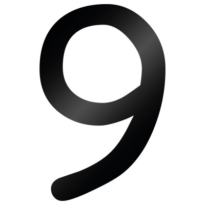Cijfer Sticker Comic Sans 9 - 1