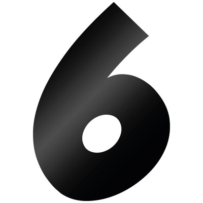 Cijfer Sticker Grobold 6 - 1