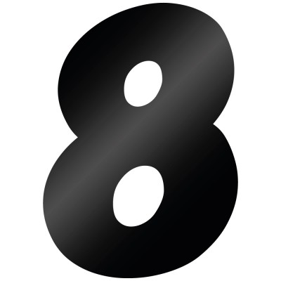 Cijfer Sticker Grobold 8 - 1