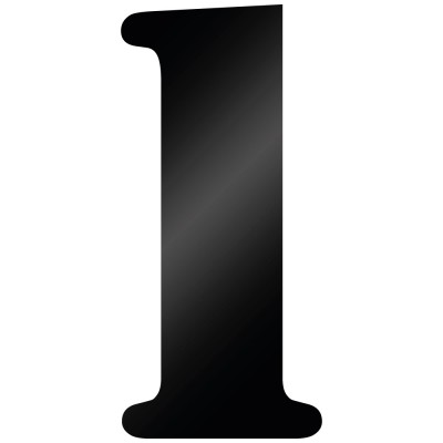 Cijfer Sticker Stencil 1 - 1