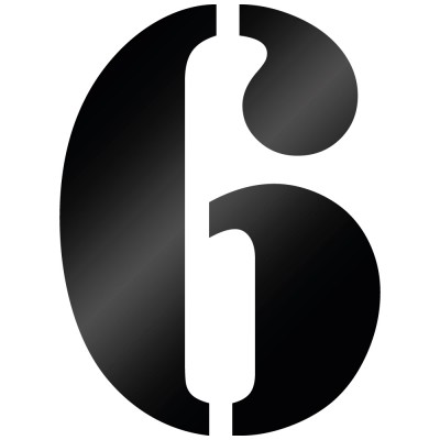 Cijfer Sticker Stencil 6 - 1