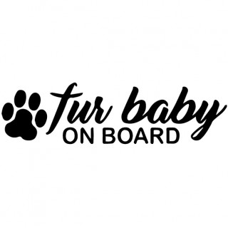 Fur baby on board Sticker - 1