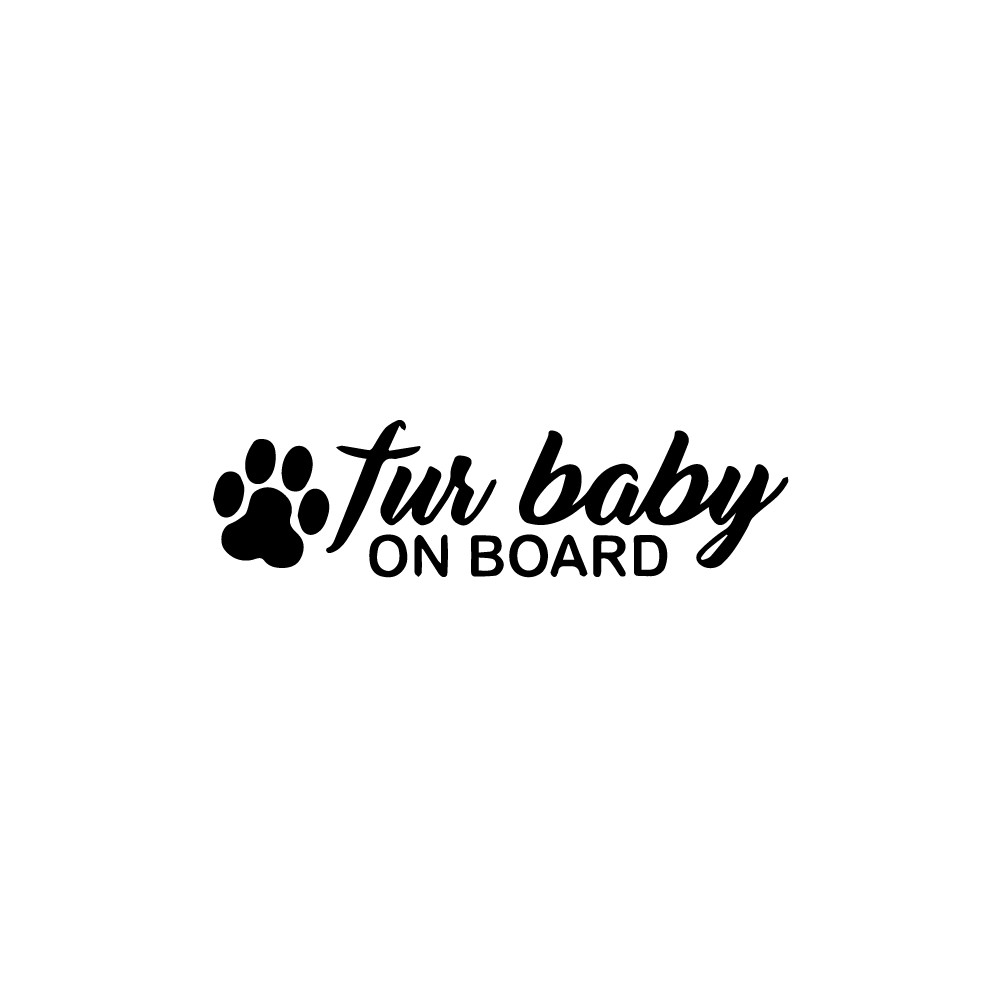 Fur baby on board Sticker - 1