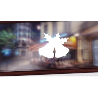 Kerstklokken raamsticker - 1