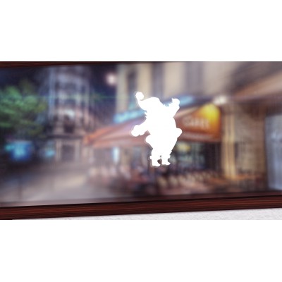 Kerstman raamsticker - 1