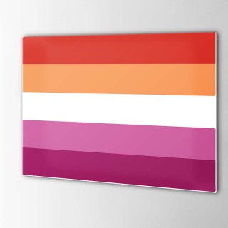 Aufkleber mit lesbischer Flagge - 1