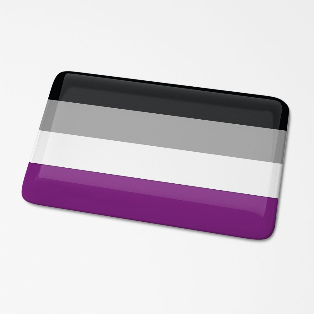 Asexueller Flaggenaufkleber 3D - 1