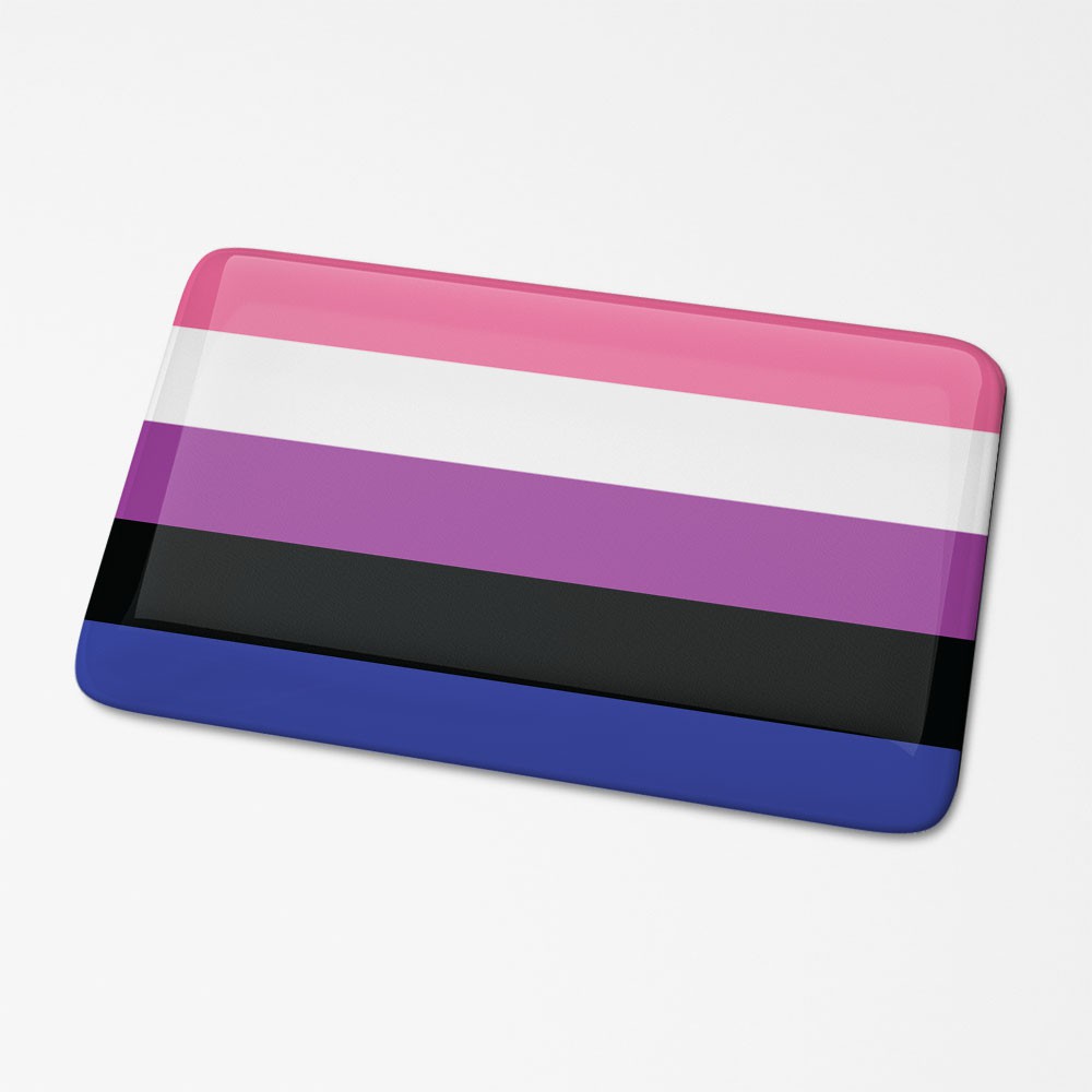 Genderfluid Vlagsticker 3D - 1