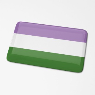 Genderqueer Vlagsticker 3D - 1