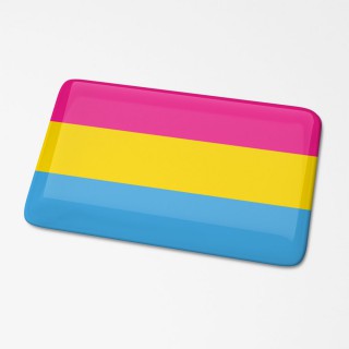 Pansexueller Flaggenaufkleber 3D - 1