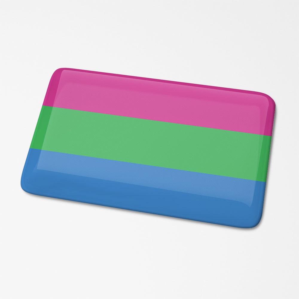Polysexueller Flaggenaufkleber 3D - 1