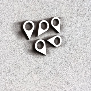 Locatie markers Wereldkaart Acrylaat - 1