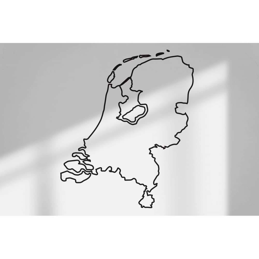 Wandaufkleber mit Umriss der Niederlande, Größe 70 x 59 cm – 1